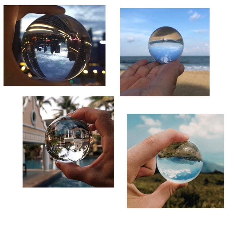 LONGWIN 50mm(2 inch) K9 Photography Solid Crystal Glass Ball Sphere with Free Stand Suncatcher (Clear) - Image 2